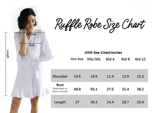 Bridesmaid Ruffle Robe - Sage Green