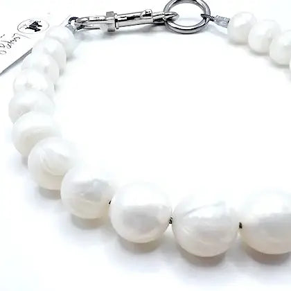 Beaded Dog Collar (Pearl)