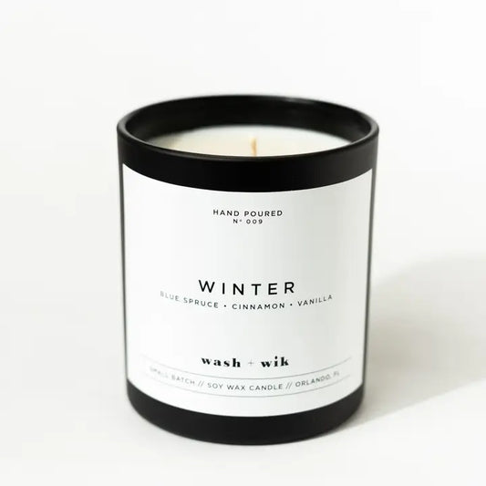 Winter Wax Candle - 10oz Black Tin