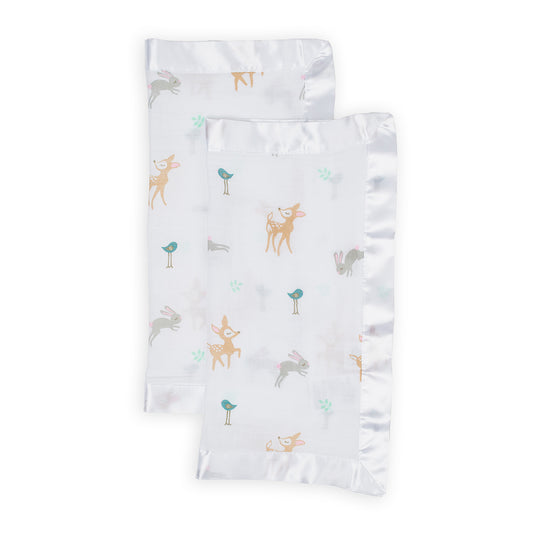 Lulujo Bamboo Security Blankets - Little Fawn - 16x16"