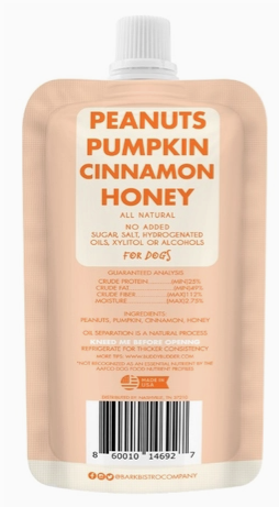 Dog Peanut Butter Squeeze Pack - Pumpkin Pup