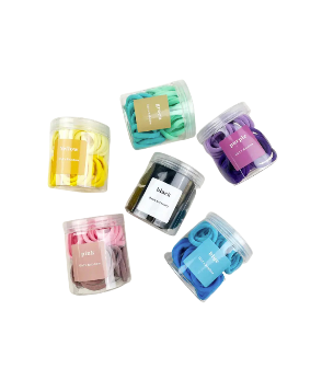 Towel Ring Set High Elastic Hair Ties - Pink