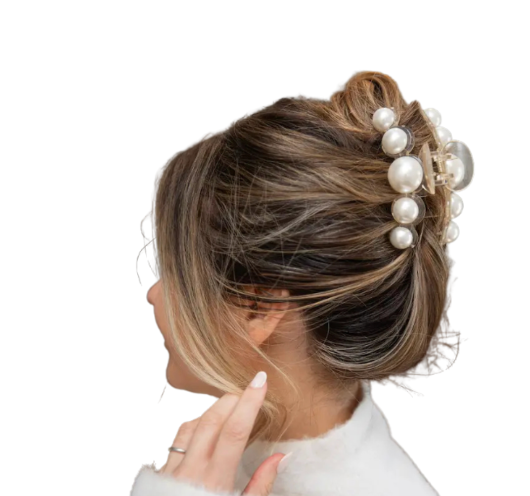 Pearl Hair Clip (White)