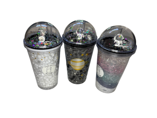 3D Astronaut Dome Lid Plastic Cup