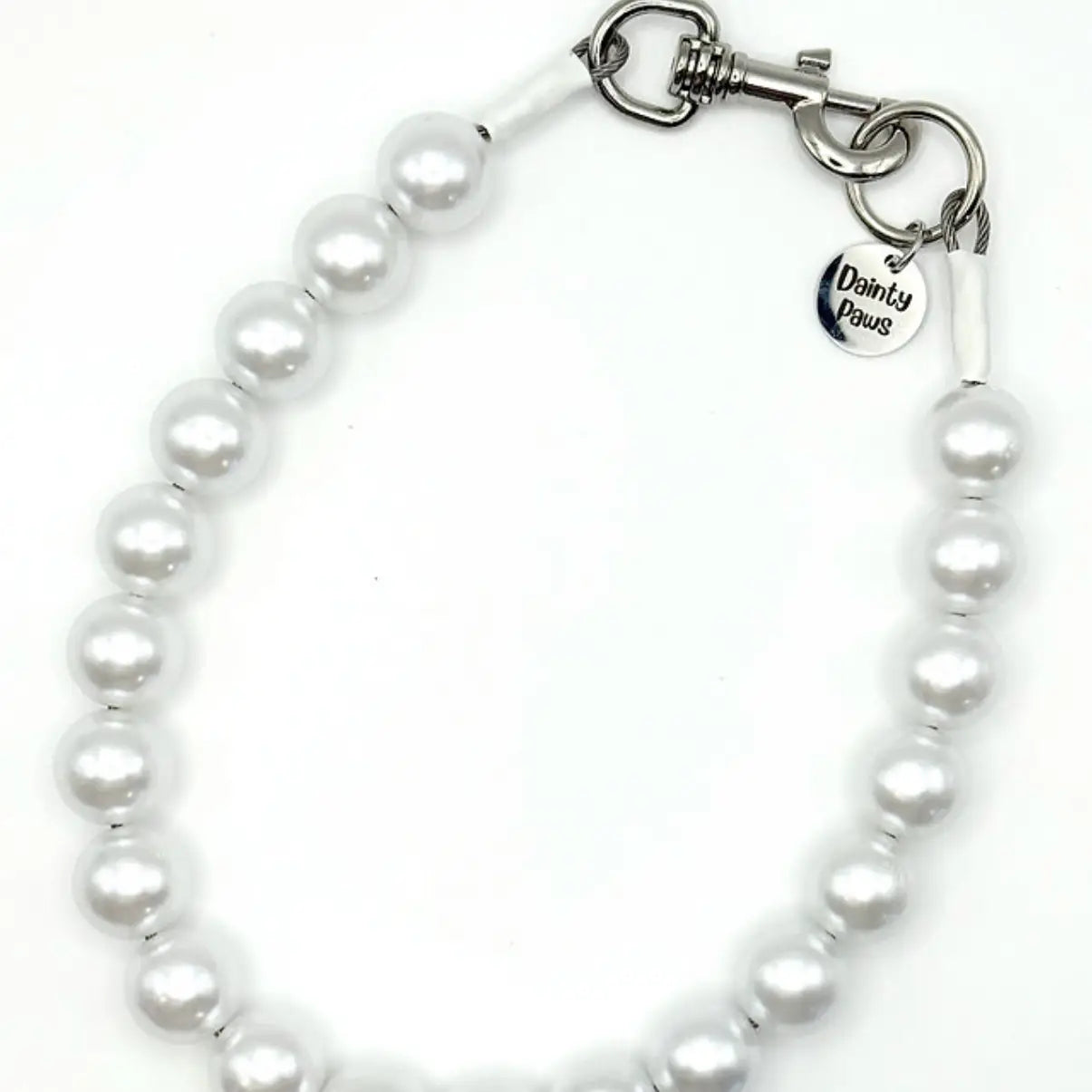Beaded Dog Collar (Pearl)