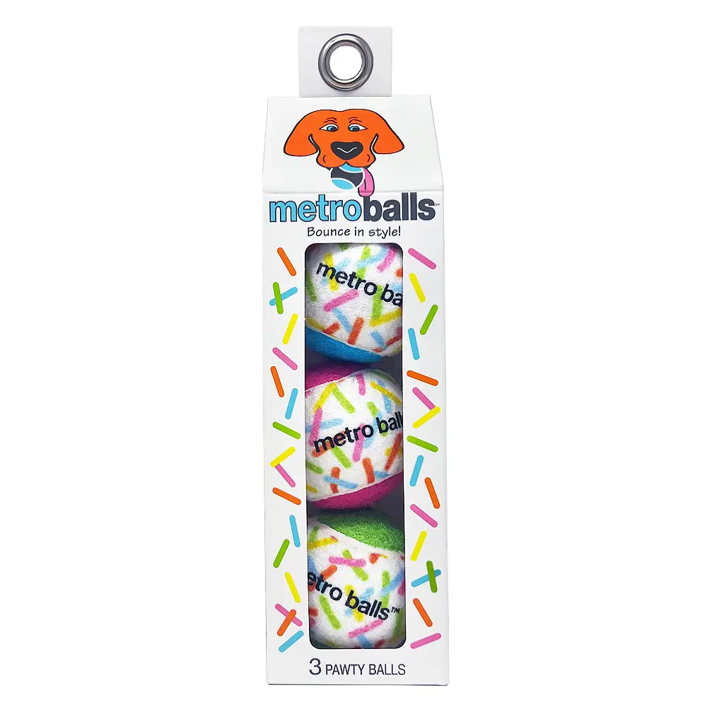Metro Paws Party Sprinkle Tennis Balls