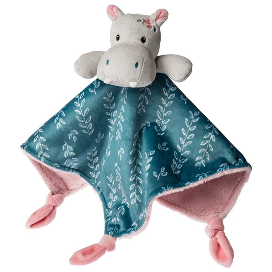 Jewel Hippo Character Blanket - 13x13"