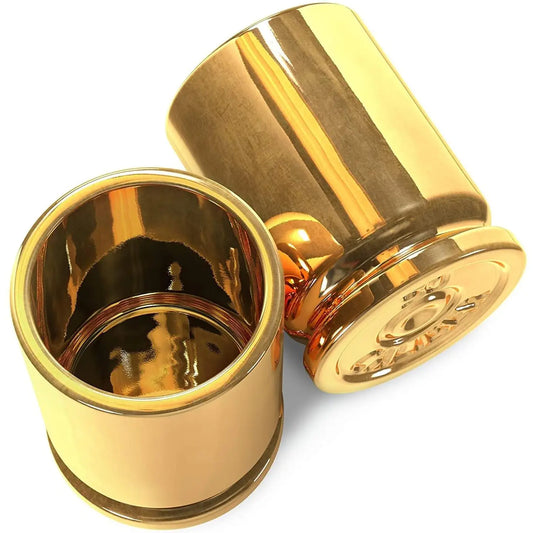 50 Caliber Brass Ceramic Shot Glass
