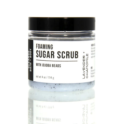 Foaming Sugar Scrub with Jojoba Beads - Lavender + Chamomile