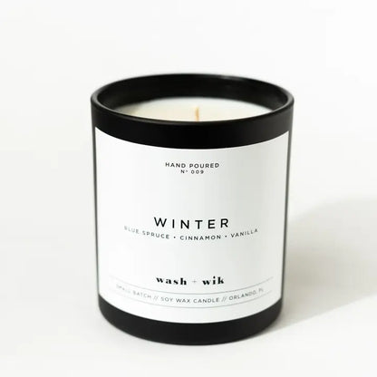 Winter Wax Candle - 10oz Black Tin