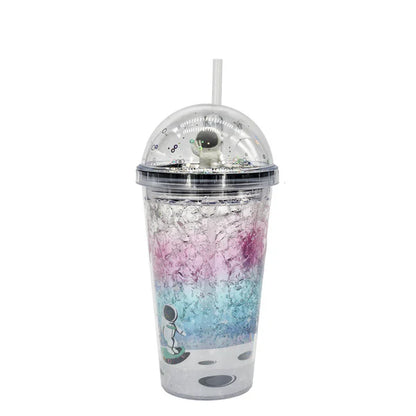 3D Astronaut Dome Lid Plastic Cup