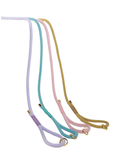 Braided Nylon Rope Leash - Blue