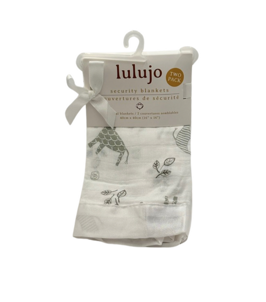 Lulujo Cotton Security Blanket - Afrique - 16x16"