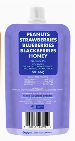 Dog Peanut Butter Squeeze Pack - Superberry Snoot