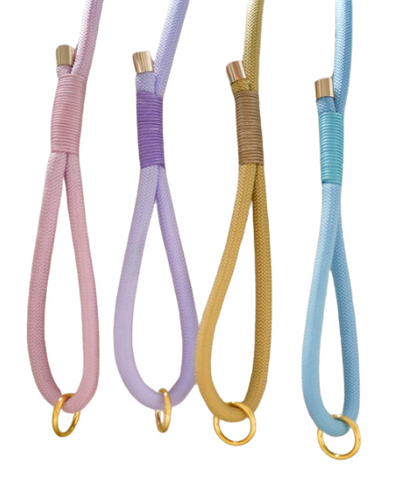 Braided Nylon Rope Leash - Blue