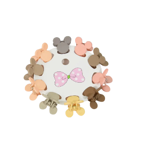Lovely Daisy and Bow Tie Tiny Hair Claw Clips