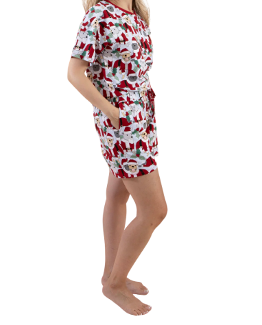 Darren & Phillip Women's Short PJs - Santa Paws