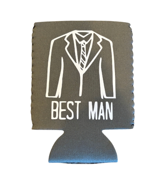 Wedding Party Can Cooler - Best Man (Slate)