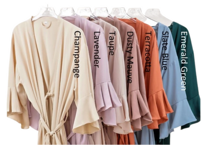 Bridesmaid Ruffle Robe - Champagne