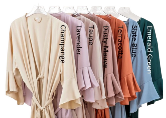 Bridesmaid Ruffle Robe - Champagne