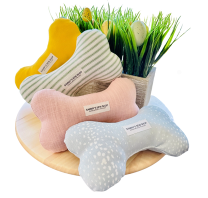 Dog Bone Squeaky Toy (Blush)