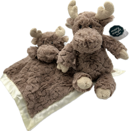 Putty Nursery Moose Character Blanket - 13x13"