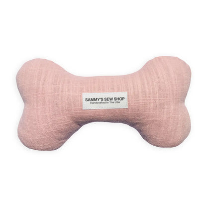 Dog Bone Squeaky Toy (Blush)
