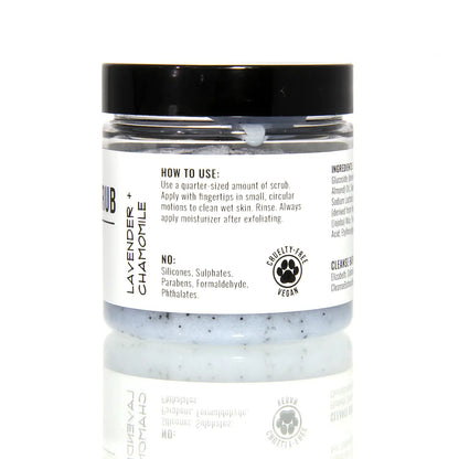Foaming Sugar Scrub with Jojoba Beads - Lavender + Chamomile