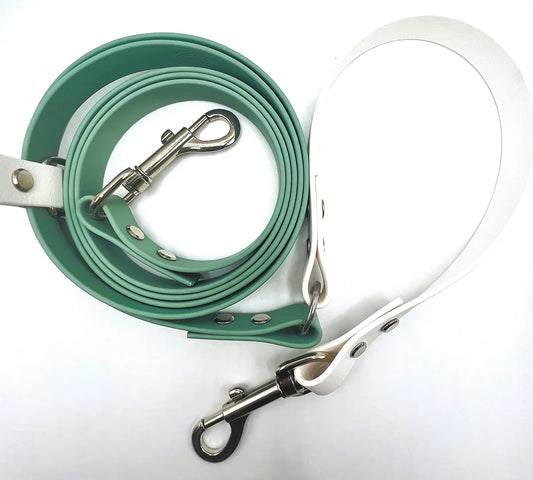 Handsfree Biothane Leash (Sage/White)