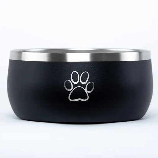 Stainless Steel Dog Bowl - Black