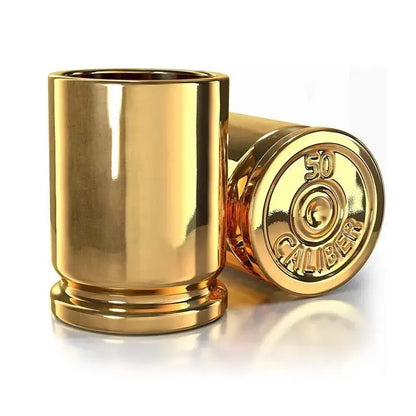 50 Caliber Brass Ceramic Shot Glass