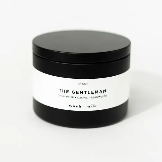 The Gentleman Wax Candle - 8oz Black Tin