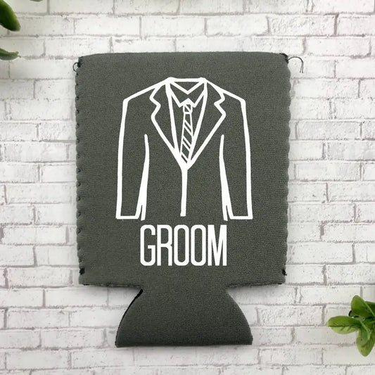 Wedding Party Can Cooler - Groom (Slate)