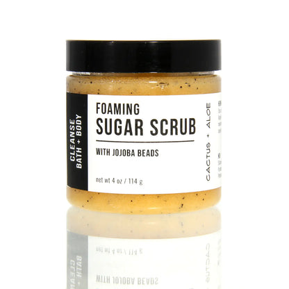 Foaming Sugar Scrub with Jojoba Beads - Cactus and Aloe